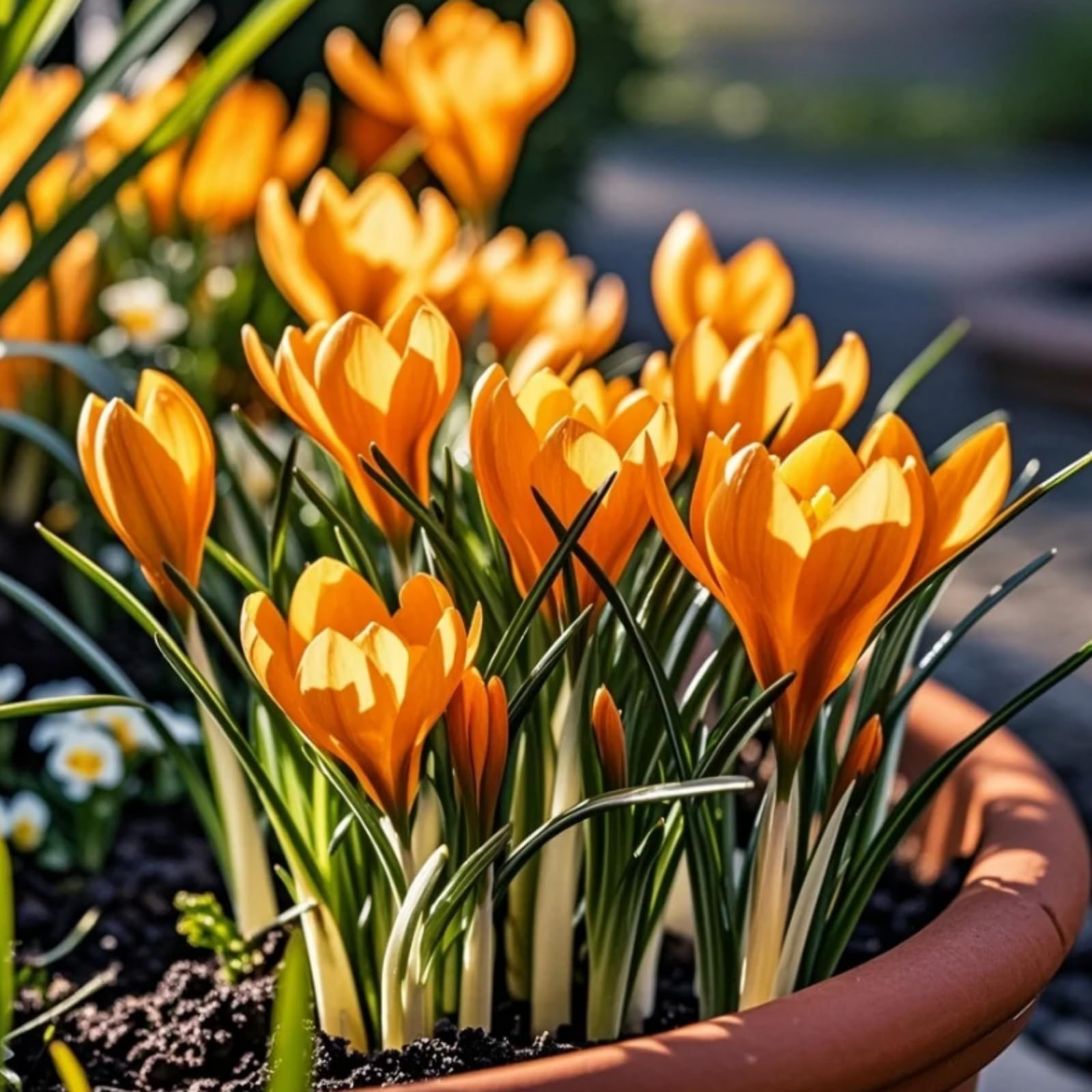 Perennial Crocus Bulbs/Suitable for Autumn Planting and Spring Flowering/Professional Planting for Stunning Garden Displays-4 Bulbs-E