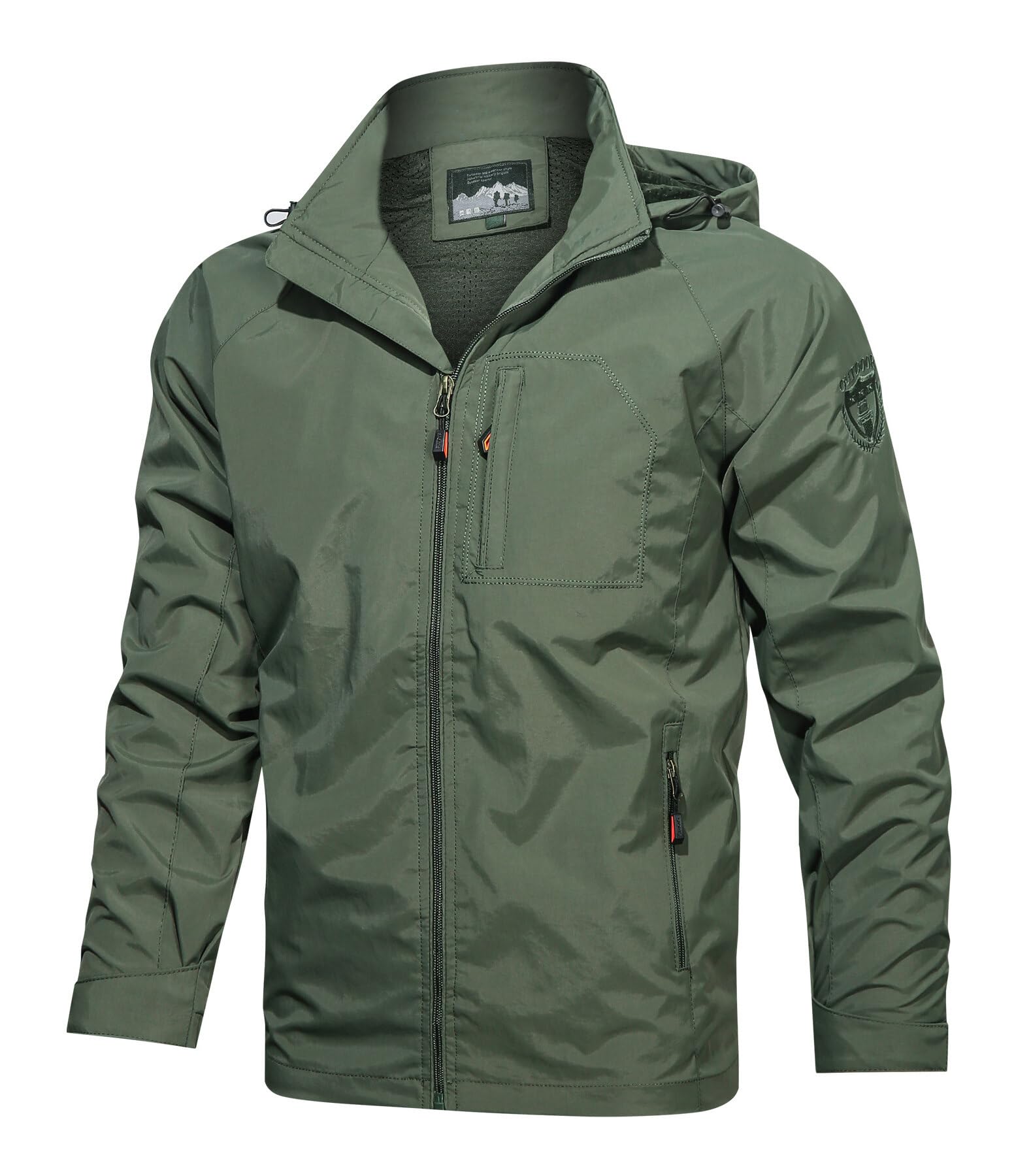SEAUR - Giacca da uomo Giacche impermeabili leggere Casual Softshell Giacche Outdoor Cappotto da lavoro per ciclismo Sci Escursionismo