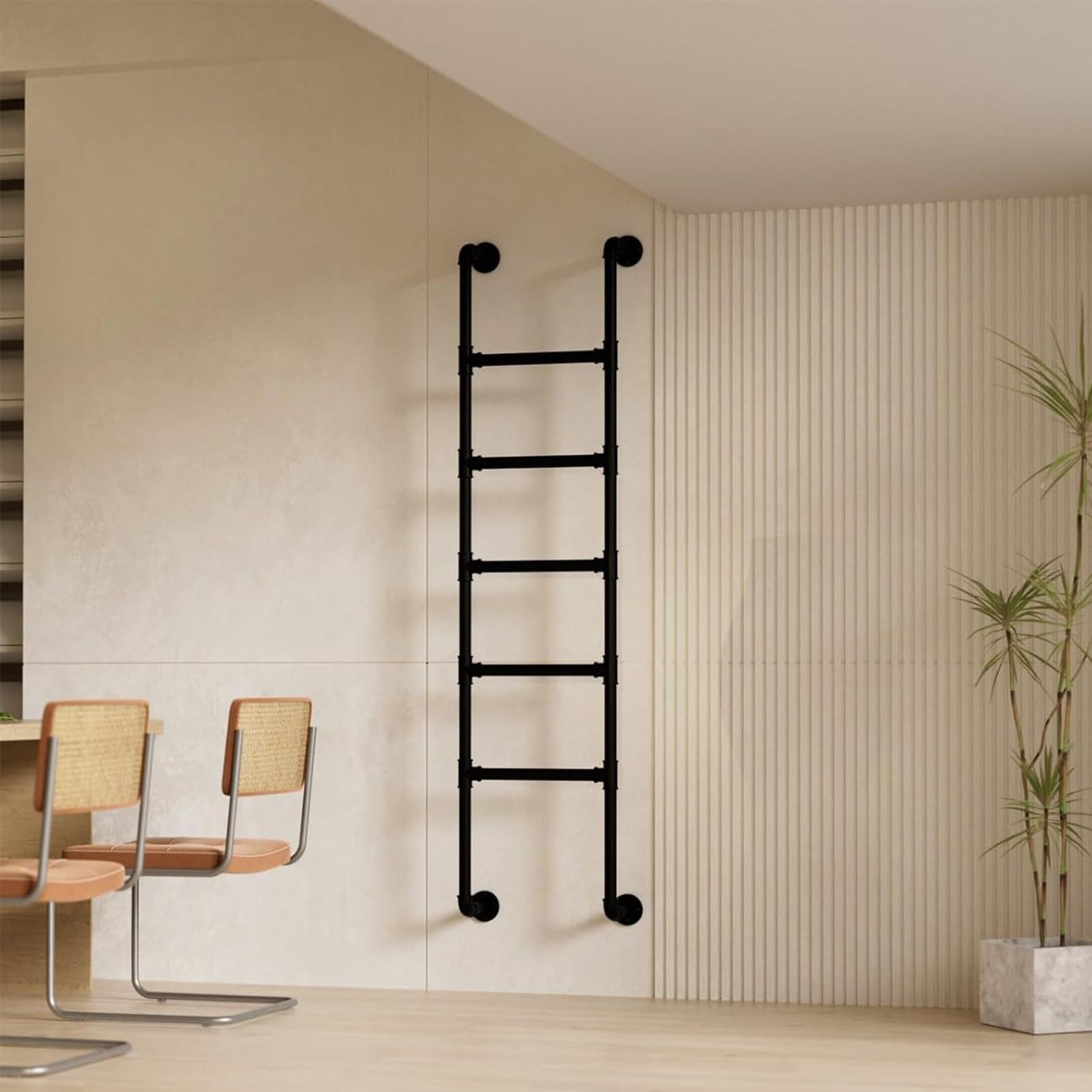 Scala a pioli in metallo montata a parete per soppalco di casa, 6,6 piedi/2 m 9,8 piedi/3 m di altezza, scala di ingresso per letto a castello, scala di uscita per finestre da seminterrato Yopappol(25