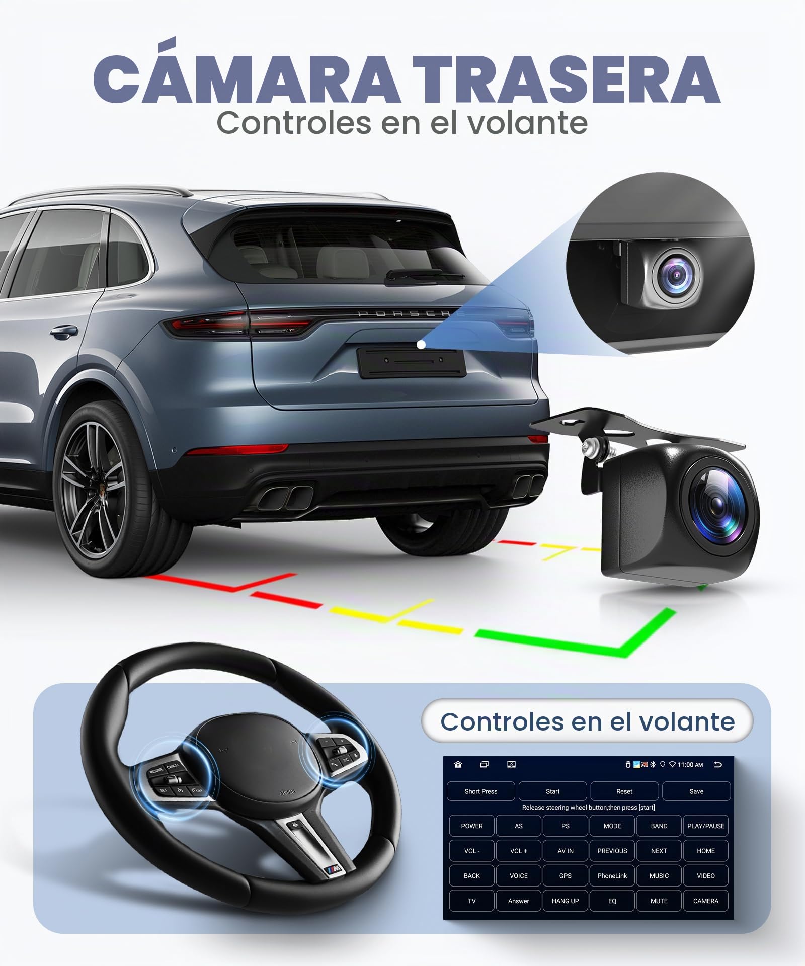 [6G+128G 8 Core] Rimoody Android Radio de Coche 2 DIN, 9 Pulgadas Pantalla Táctil Radio 2 DIN con Carplay Android Auto Inalámbrico Mirror Link Bluetooth FM/RDS/EQ/DSP WiFi GPS Cámara Trasera