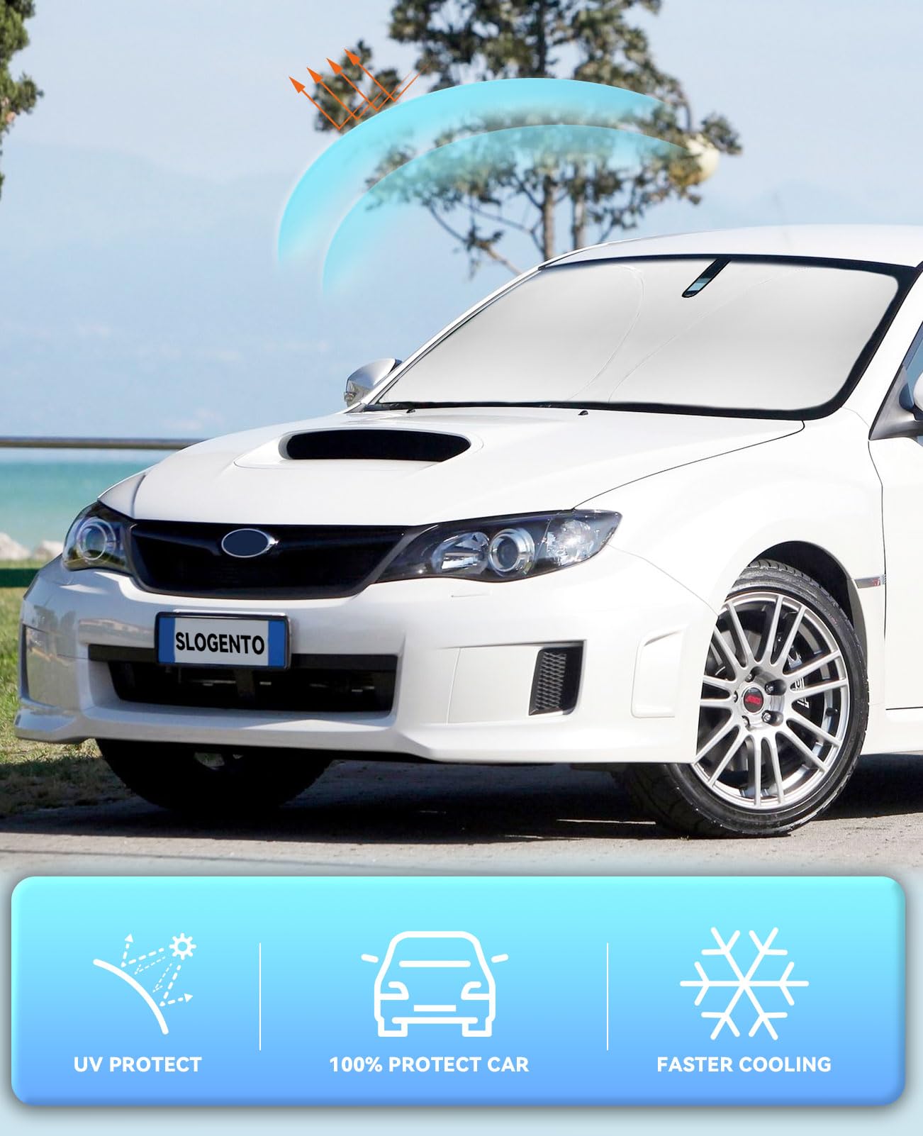 SUBARU STI 雨傘 Subaru JDM STI Circuit Umbrella World Rally Blue x White x