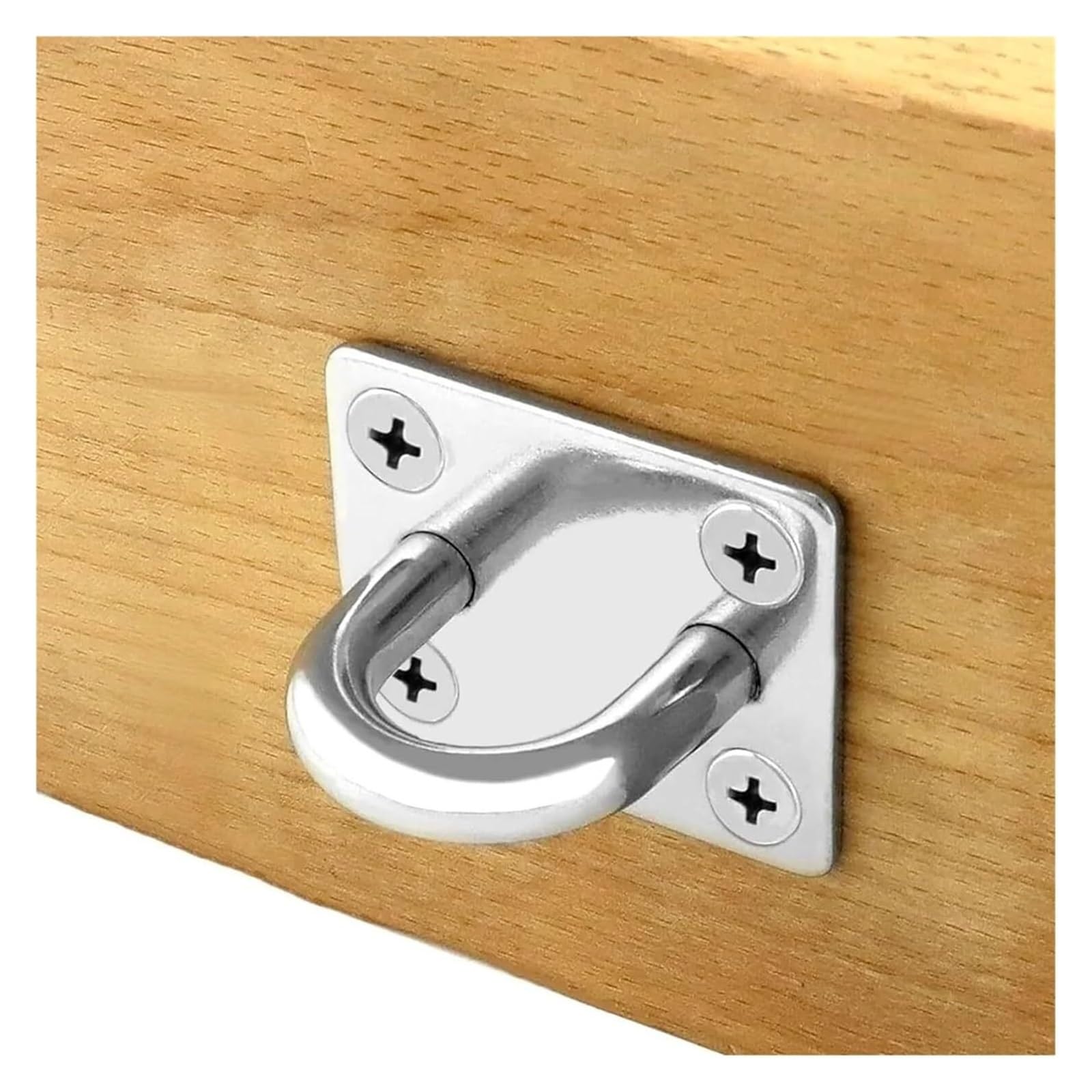 Eye Pate 16 Stück quadratische Pad-Ösenplatten-Haken, Edelstahl, Deckenaufhängung, Wandmontage, Pflanzenhängematte, Aufhänger, Marine-Hardware, Heftklammern mit Schrauben (M8)