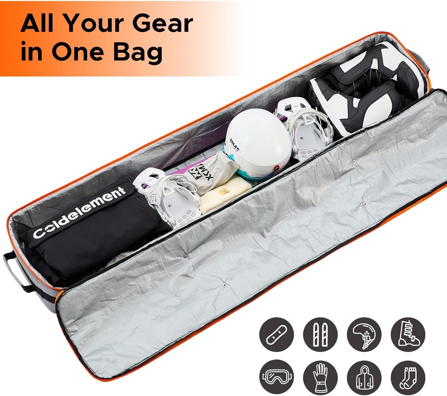 XCMAN Snowboard Bag For Air Travel - Fully Padded Ski Bag Waterproof Snowboarding Bag for Travel Snowboard Boots - Image 4