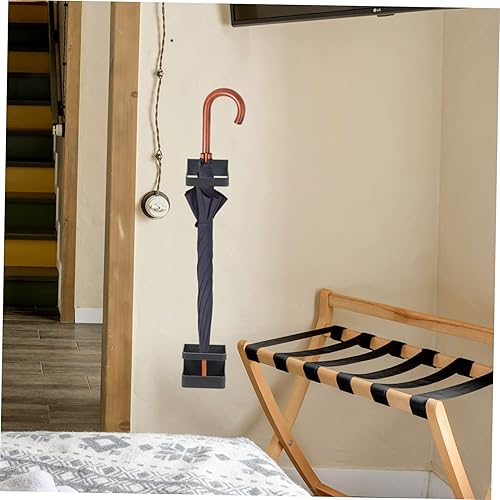 Miniatura 6 de DOITOOL Unbrella - Soporte adhesivo para paraguas montado en la pared, con bandeja de goteo para el hogar, interior, estantería de almacenamiento