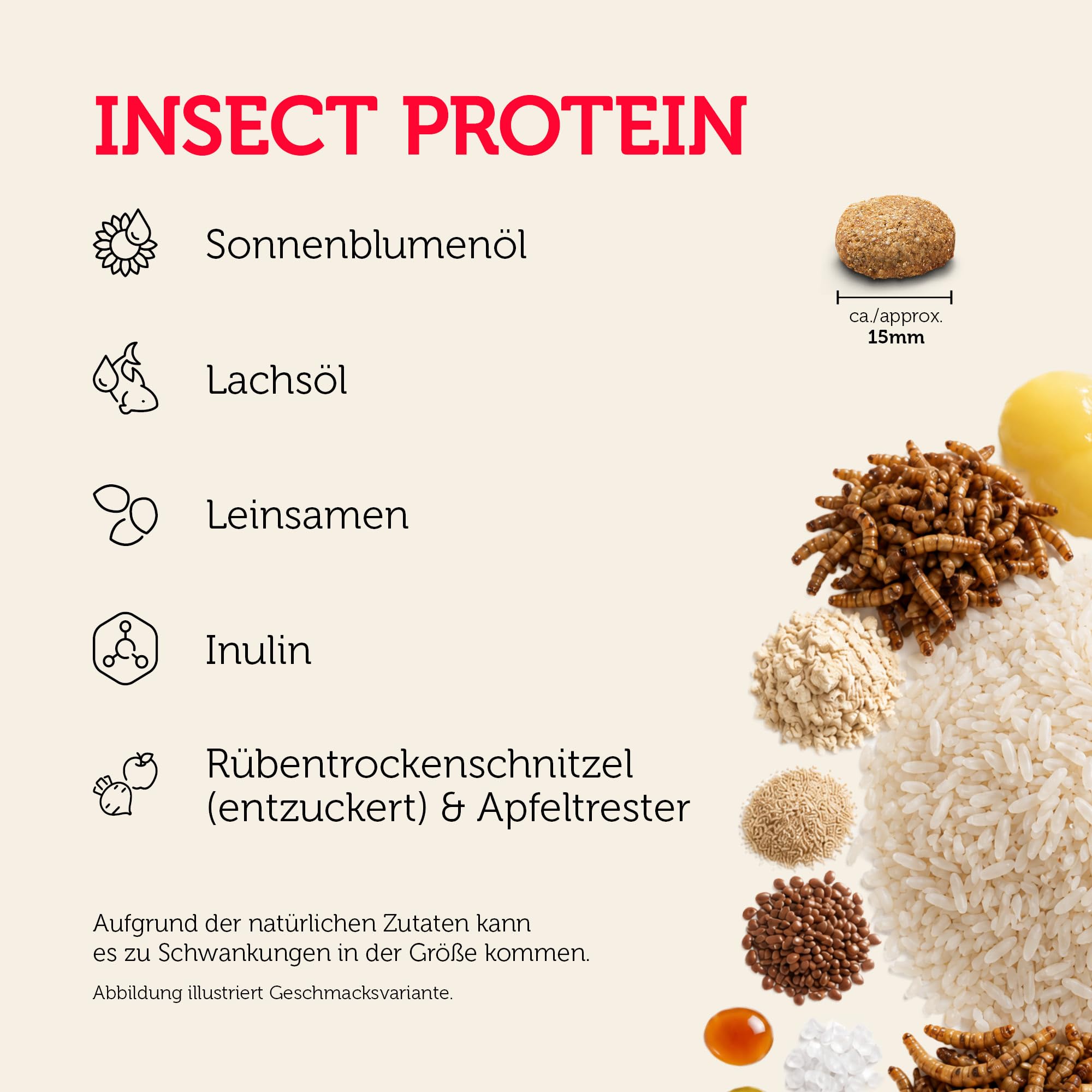 mera Pure Sensitive Insect Protein Hundefutter Trockenfutter, mit Insektenprotein für Sensible Hunde, leicht verdaulich & nachhaltige Proteinquelle, getreidefrei (12,5kg)