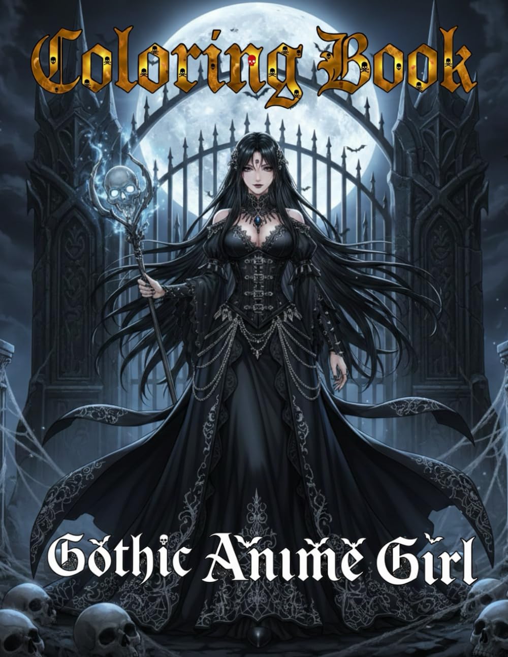 Gothic Anime Girl coloring book: Dark Gothic Anime Illustrations Featuring Sexy Goth Girls, Horror Fantasy Women, Vampires, Demonic Angels, and Shadow Beauty