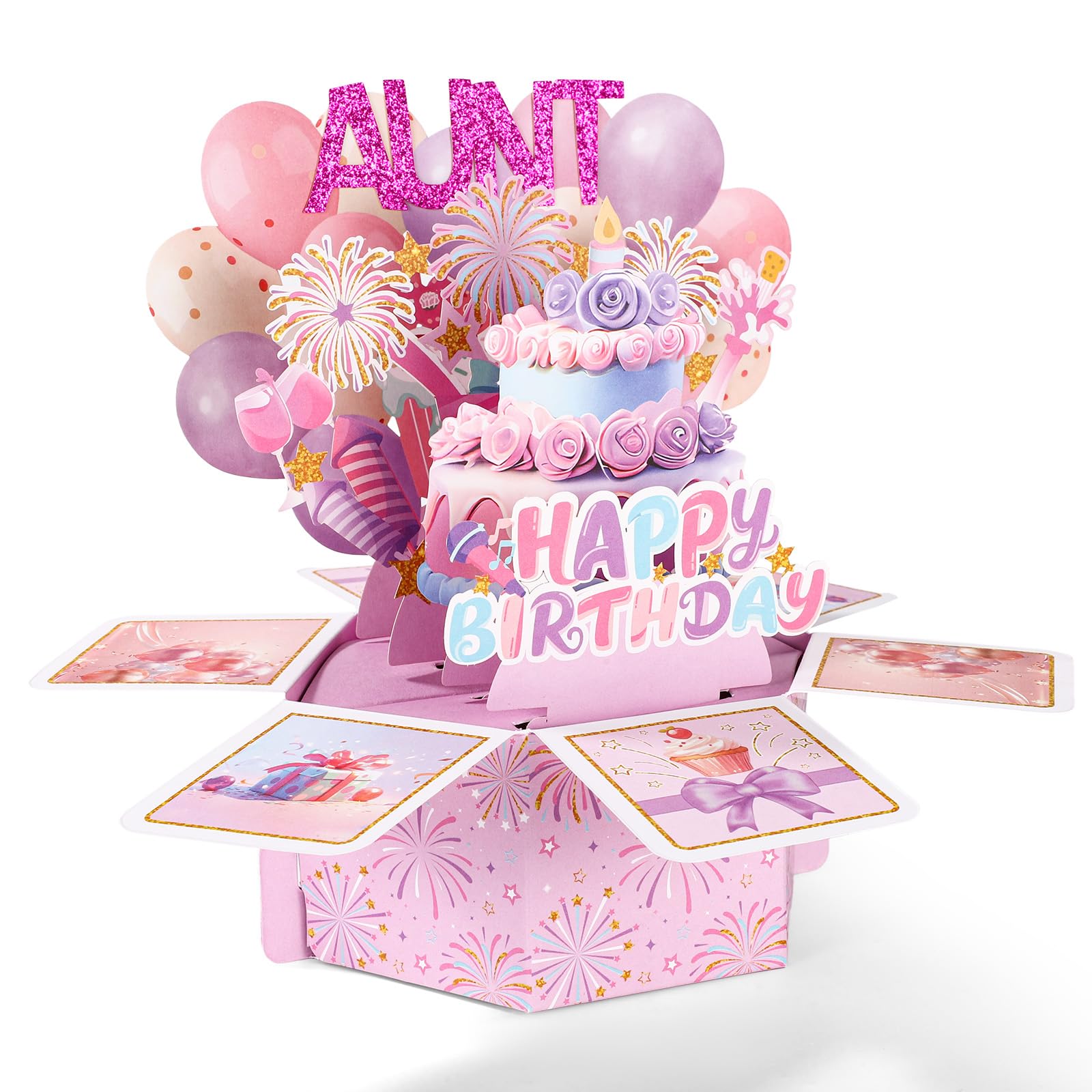Personalized Message Card Happy Birthday Aunt Pop Up Card Funny Auntie ...