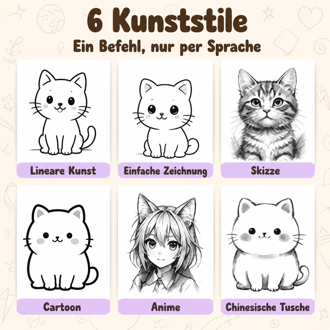 MMOBIEL KI Voice Sticker Drucker für Kinder Tintenloser Sticker Printer im Bären-Design mit App, Sprachsteuerung, 20 Sprachen & 6 Zeichenstile – Printer für Fotos, Notizen, Etiketten & DIY