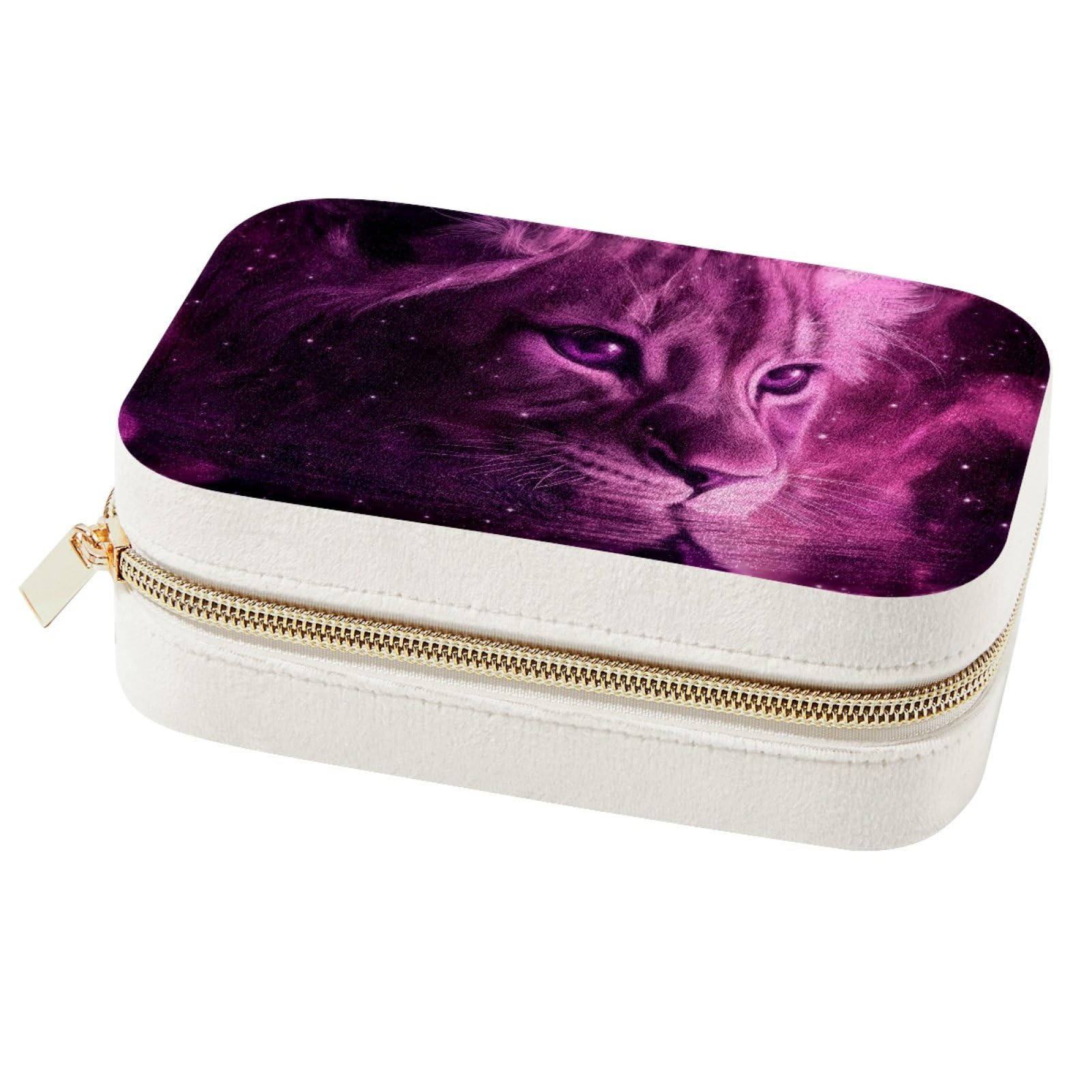 Boîte à bijoux lion violet : le cadeau de demoiselle d'honneur parfait et original