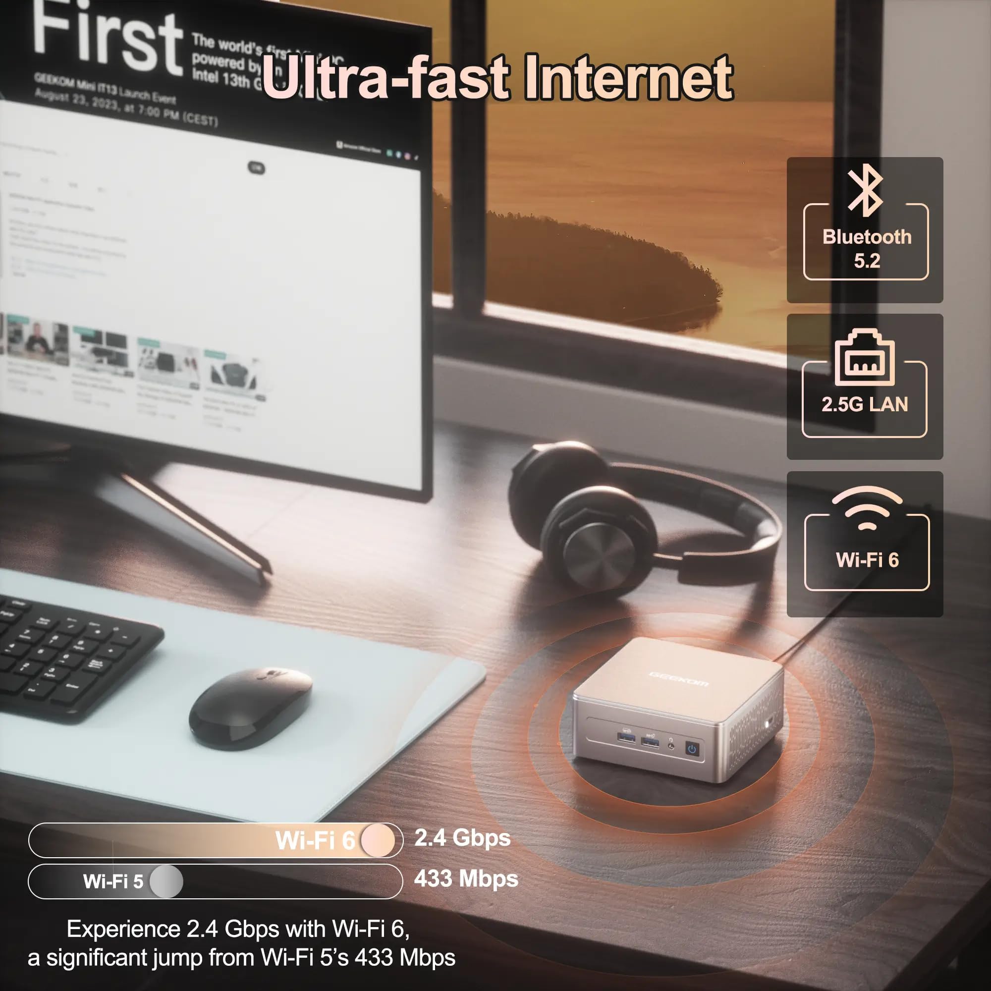 TAIFU Alimentatore 19V 4.74A 90W Per Mini PC GEEKOM E Intel NUC - Caricabatterie Con Spina Di Alimentazione - Sostituto Per Modelli I9/i7/i5 E AMD Ryzen