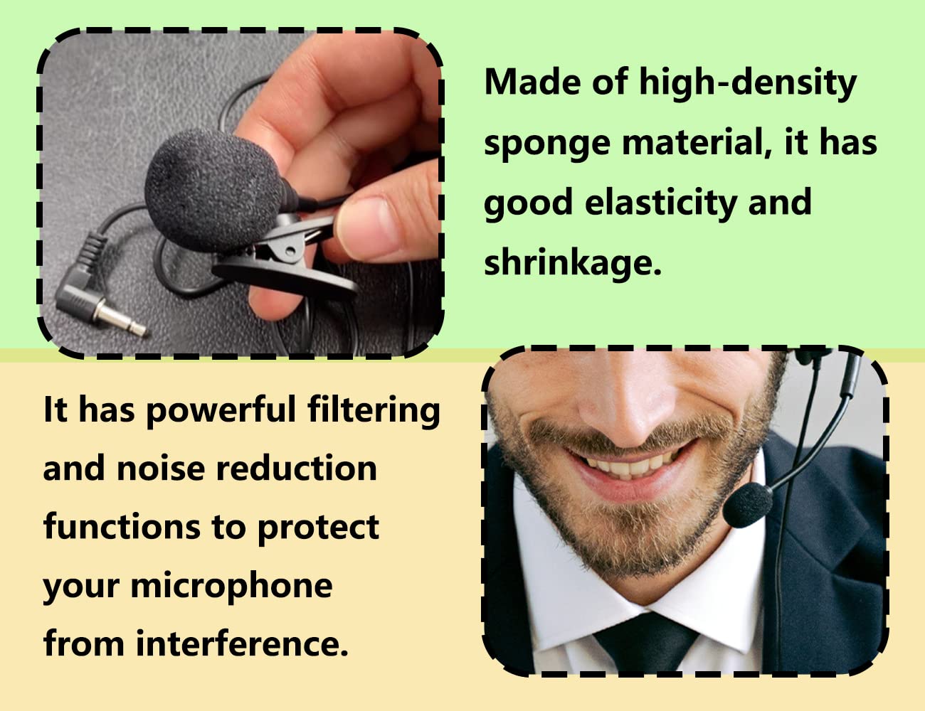 Parabrezza Per Microfoni 18 Pezzi - Coperture In Schiuma Nera, Anti-Sputo E Polvere - Foto 11