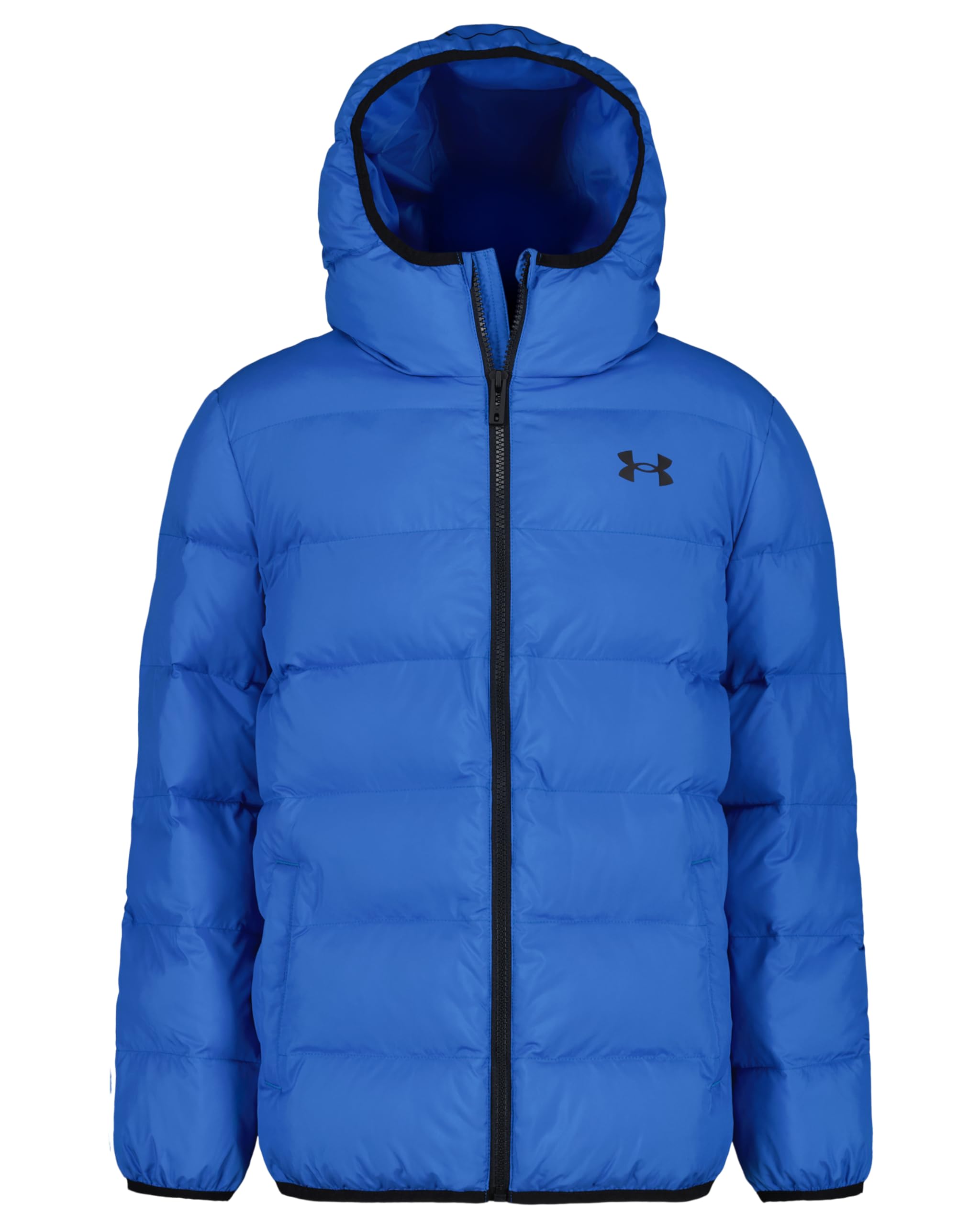 Under Armour Giacca Piumino Pronto Colourblock per Bambino con Tecnologia UA Storm – Invernale Calda e Leggera con Cappuccio, Tasche con Bottoni a Pressione, 6–14 Anni