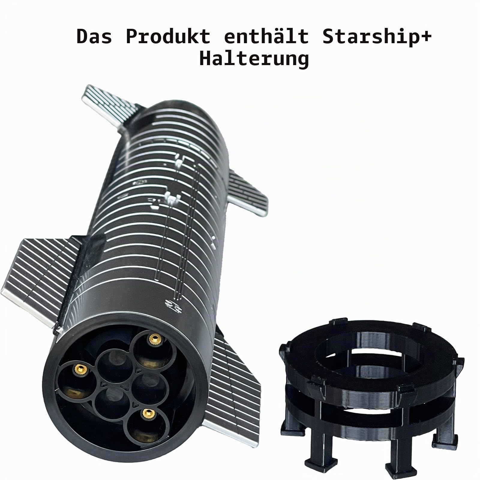 Mahfisj Maßstab 1:144 SpaceX Starship Modell 34,11 cm Höhe Durable Kunststoff Material, Inklusive stabilem Halter, Ideales Geburtstagsgeschenk und Sammlerstück für Raumfahrt Liebhaber