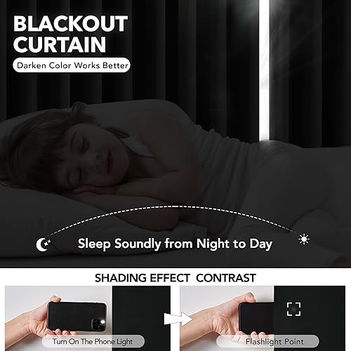 Miniatura 4 de Deconovo Cortina opaca para oscurecer la habitación