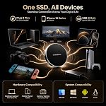 DIGIERA 1TB Magnetic Portable SSD, External Solid State Drives with USB-C 3.2 Gen 2x2, Speed Up to 2000MB/s, Compact & Durable, Compatible with iPhone 15/16 Series and Other USB-C Devices, Black