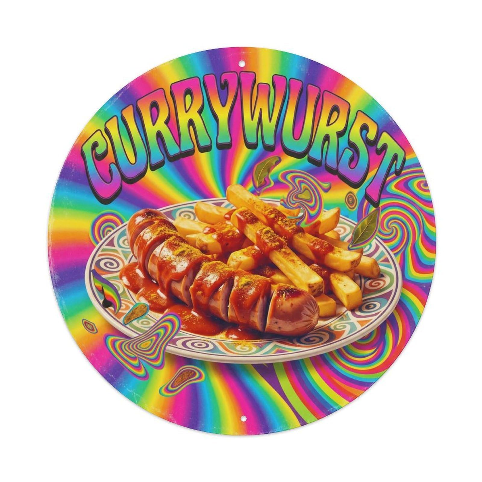 German Currywurst Street Food Culture Retro Metal Tin Sign