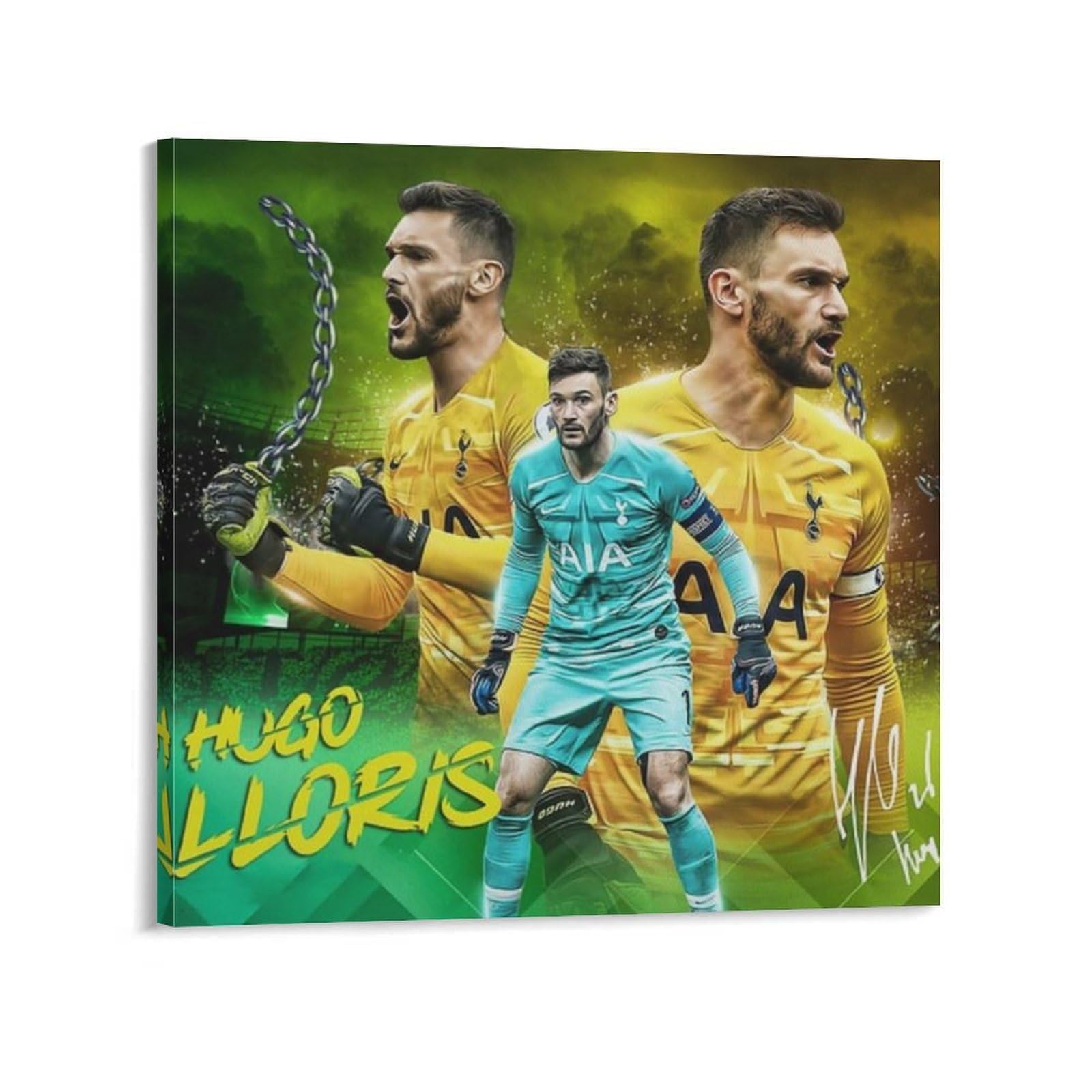 FCOIN Hugo Lloris Canvas Poster Picture Print Canvas Poster Wall Paint Art Posters Decor Modern Home Artworks 16x16inch(40x40cm)