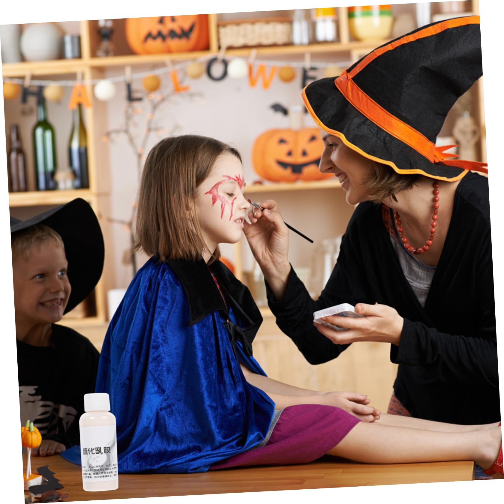 4 Stück 1 Flüssiges Latex Alters Make-up Halloween Make-up Klar Flüssiges Make-up Zombie-make-up Spezialeffekt-make-up Vampir-kostüm Gesichts-make-up-spezialeffekte Bilden Mikinona