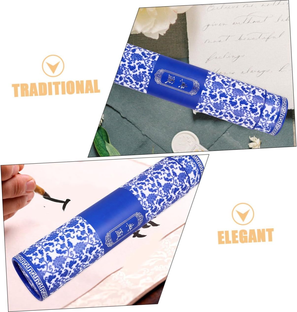 STOBOK 2pcs Adjustable Telescoping Mailing Tube for Artwork Storage and White Porcelain Design Flexible Document Transport for Safe Shipping and Protective Artwork Collection