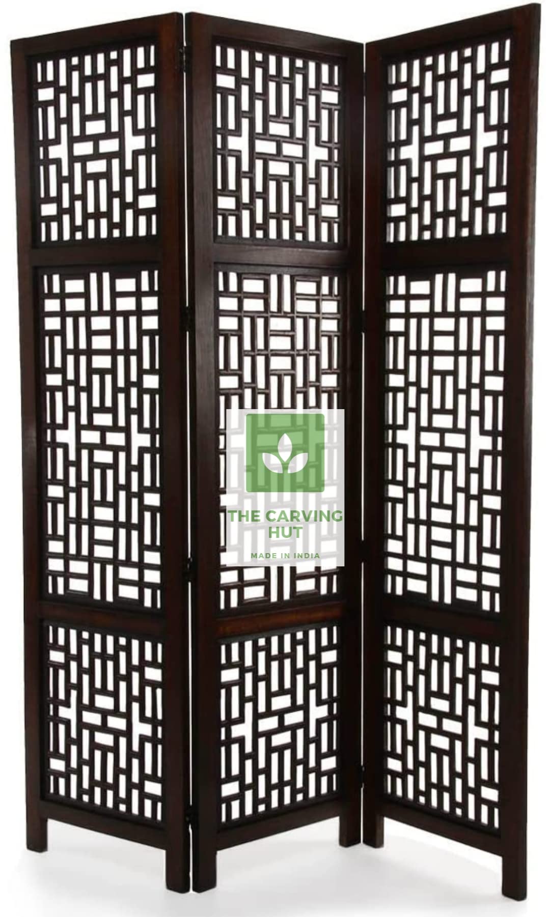 Wooden Partition | Wall Screen | Room Divider | Partition for Living Room | Partition Curtains for Hall| Foldable Partition (3 Panel)-image-47