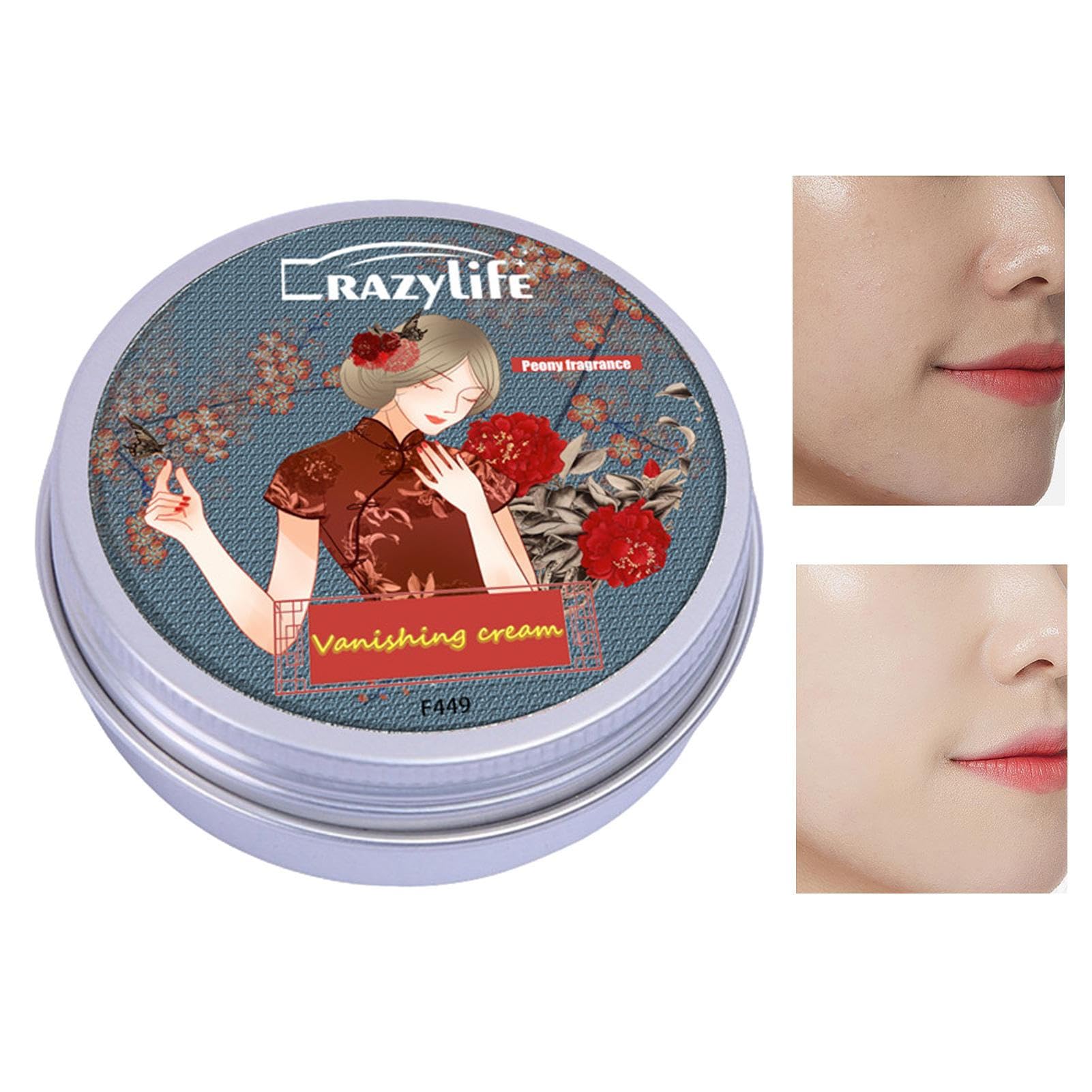 Vanishing Cream for Women - 60g Facial Moisturizer for Women - Floral Scent Vanishing Cream, Facial Cream, Face Moisturizer, Moisturizing Cream for Dry Skin Face Dificato