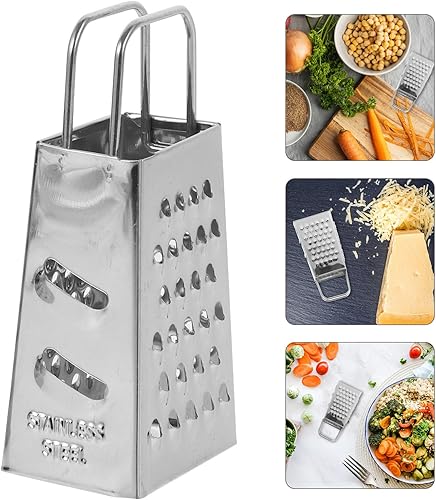 Miniatura 3 de Rallador manual de queso de cuatro lados de acero inoxidable para uso doméstico, utensilios de cocina para rallar frutas de queso