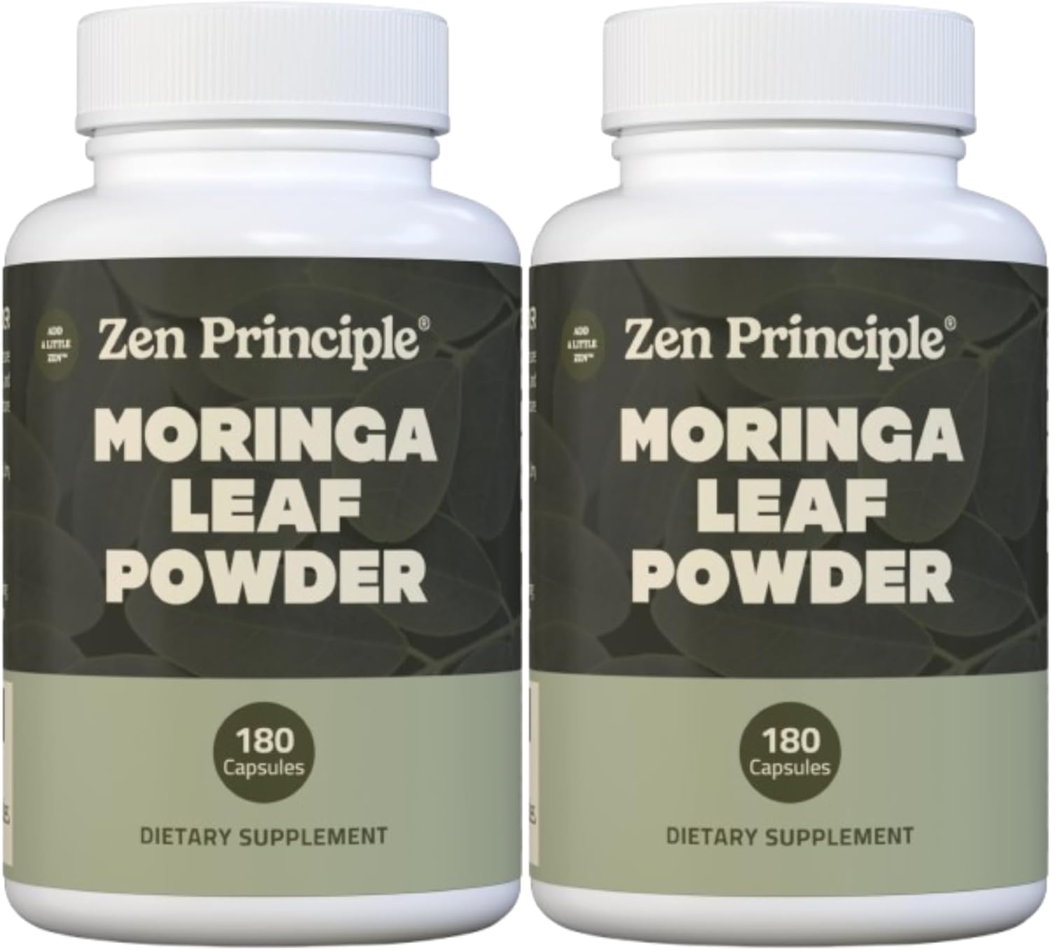 Zen Principle Organic Moringa Oleifera. Ultra-Premium. Provides an All Natural Energy Boost and Multi-Vitamin. A Raw Superfood, Vegan, No GMO and Gluten Free. 360 Capsules.