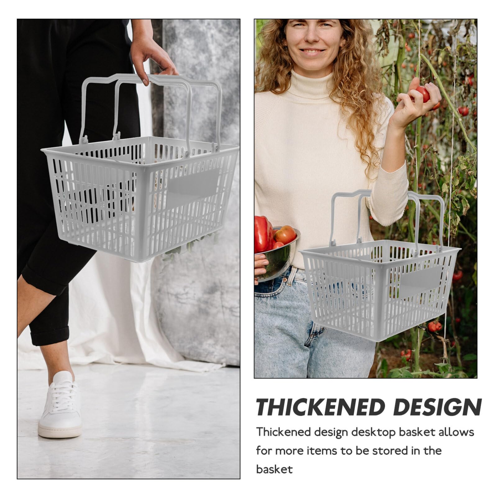 Aufbewahrungskorb Ergonomischem Griff Handlich Und Leicht Für Badezimmer Und Küche Für Obst Snacks Und Kosmetik Langlebig Und Stabil