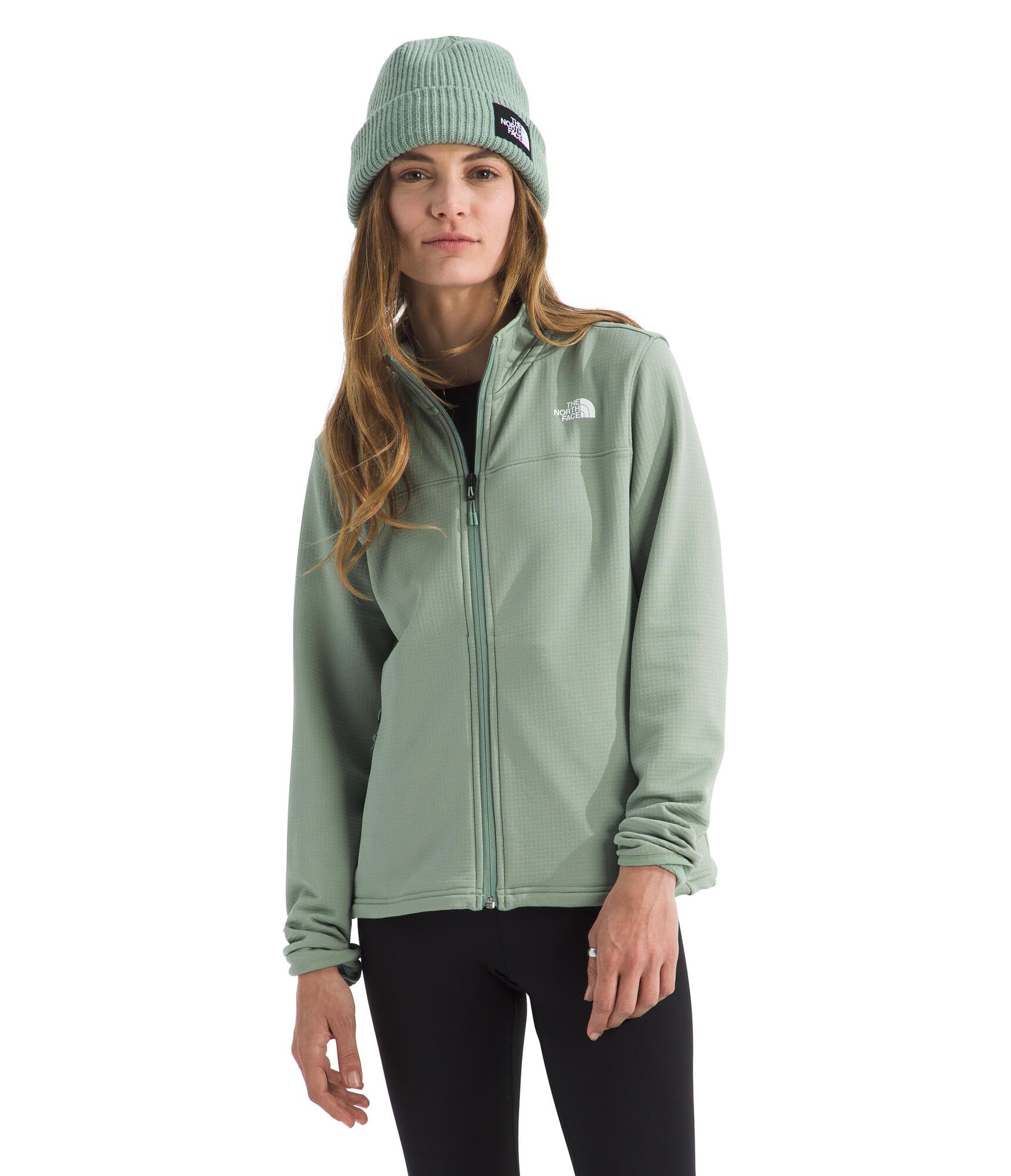 The North Face womens Cedar Trail Grid Fleece Jacket - Soft Fleece Zip Up Jacket, Secure Zip Pockets, Stretch Fabric