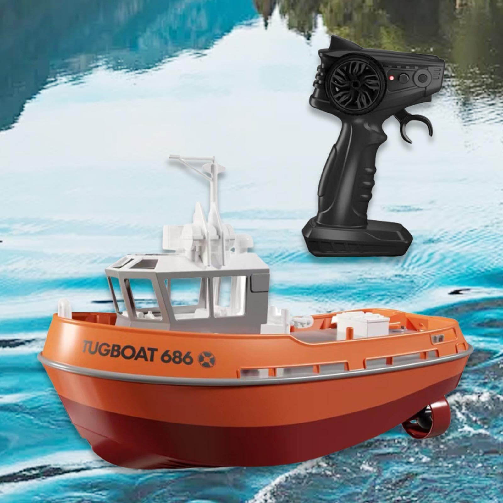 1/72 RC Schlepper mit Fernbedienung für Seen Und Flüsse, 15 Minuten von, Orange