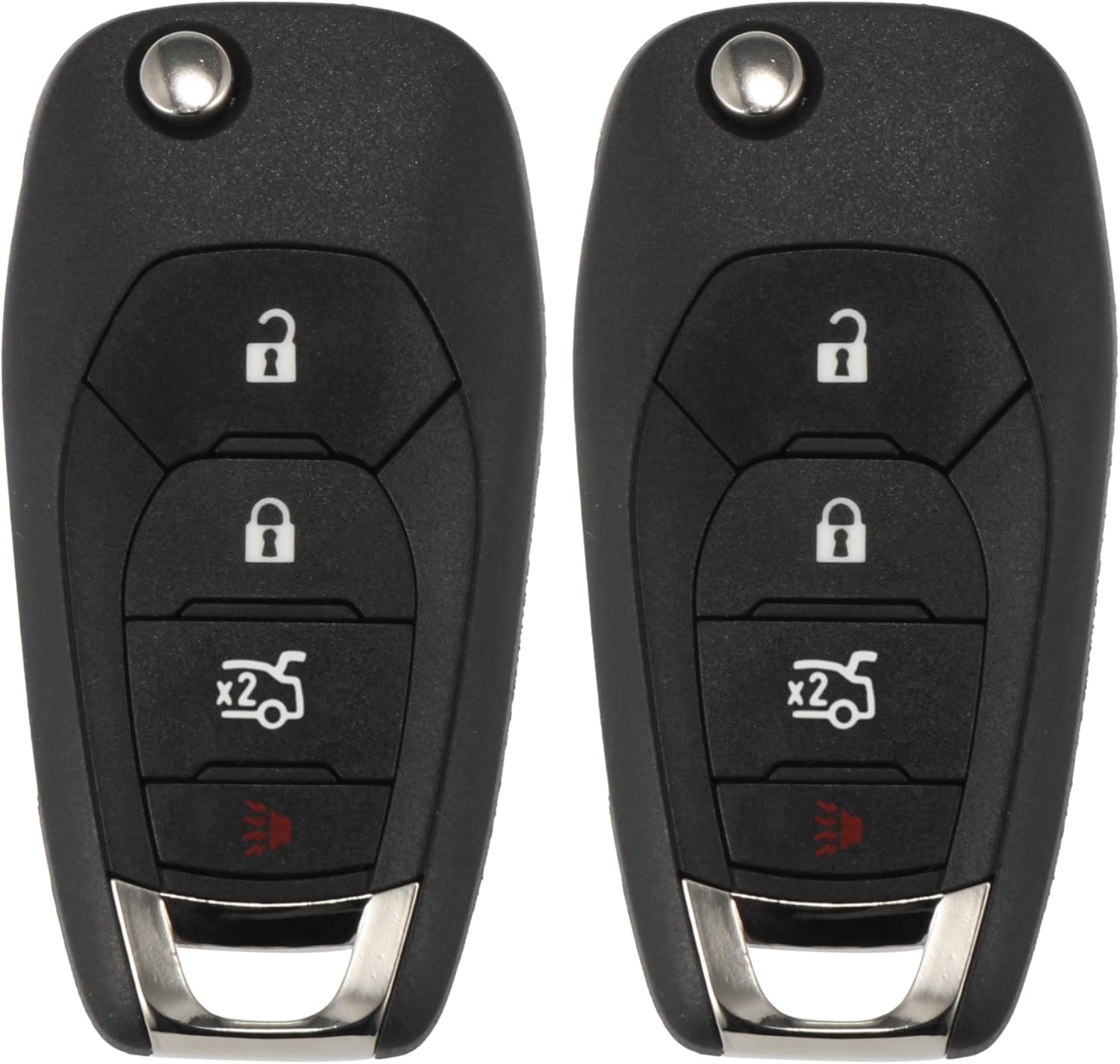 X AUTOHAUX 2pcs 315MHz LXP-T003 Replacement Keyless Entry Remote Car Key Fob for Chevy Cruze 2016 2017 2018 2019 4 Buttons Proximity Smart Remote Key 46 Chip