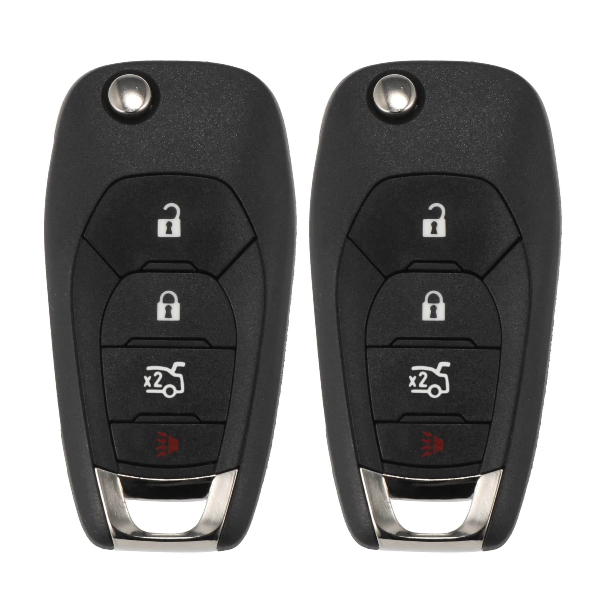 X AUTOHAUX 2pcs 315MHz LXP-T003 Replacement Keyless Entry Remote Car Key Fob for Chevy Cruze 2016 2017 2018 2019 4 Buttons Proximity Smart Remote Key 46 Chip