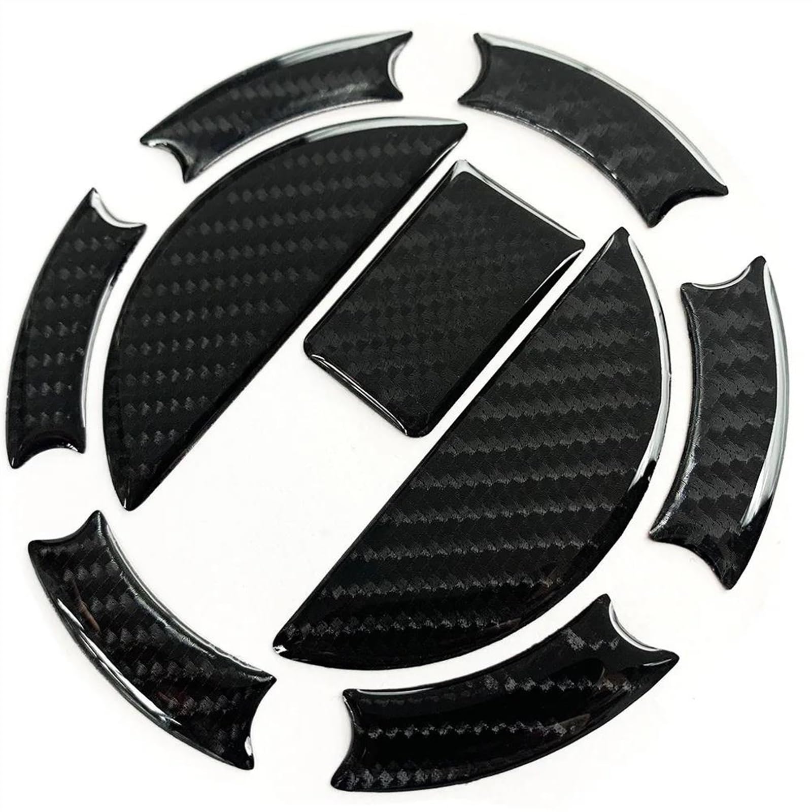 Decalcomanie Moto in Fibra di Carbonio Look Tappo del Serbatoio del Carburante Gas Copertura Pad Adesivo per Aprilia 750 900 GPR150 125 Triumph 800 675 Protezione del Cuscinetto del Serbatoio