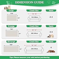 Vista 5 de Funda de sofá para sofá de 2 cojines, apta para mascotas, resistente al agua, antiarañazos, protector de muebles seccional en forma de L, funda