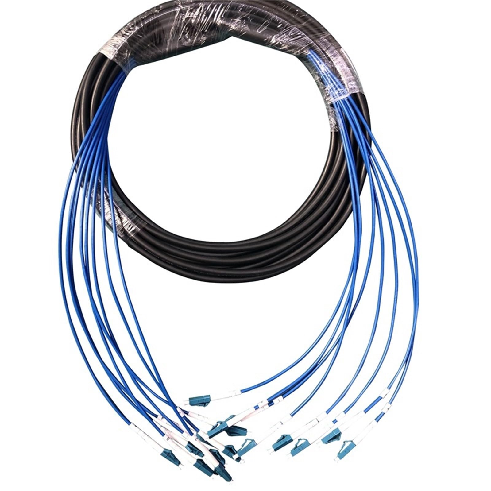 Câble à Fibre Optique pré-terminé blindé extérieur monomode 2-12 noyaux 350 m(2-Core 2LC-2LC)