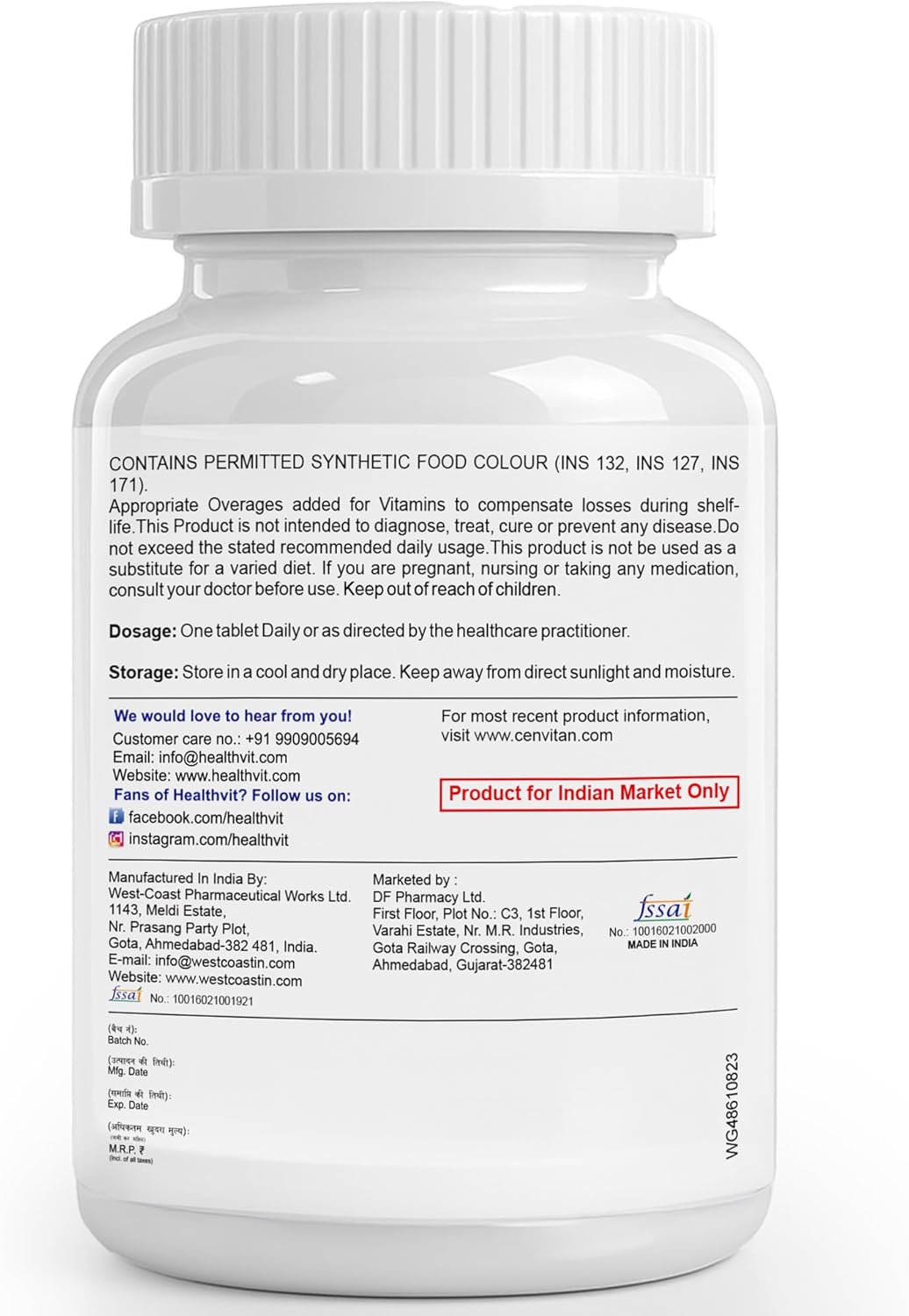 Healthvit Cenvitan Men Multivitamins and Multiminerals Tablets - 60 Tablets