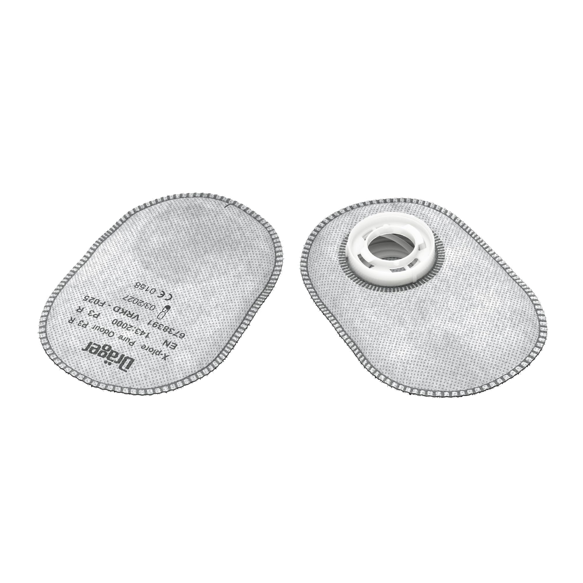Dräger X-plore Bajonett Partikel-Filter Pure P3 Odour für Aerosole/Partikel | Filtert auch Gerüche - 10 Paar - Ersatzfilter für Voll- und Halbmasken X-plore 3300, 3500, 5500
