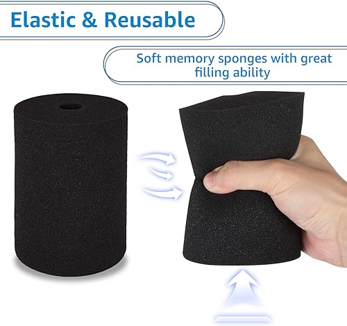 Miniatura 5 de LANIAKEA Espuma para voltear tazas, 12 piezas de insertos de espuma para manualidades de vasos de 10 a 40 onzas, insertos de girador de vaso negro