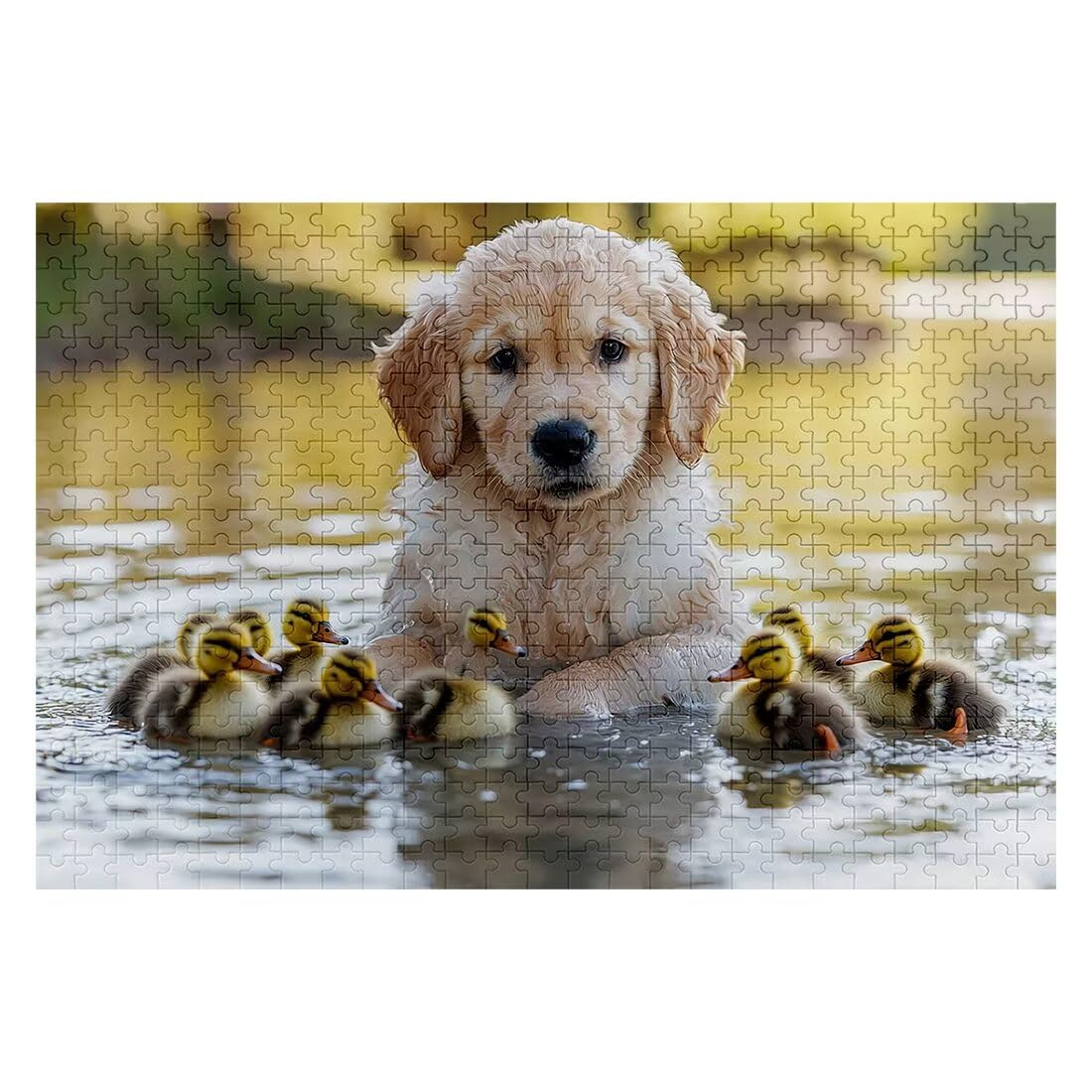 Puzzle 1500 elementów, dla dorosłych, psa, kaczka, klasyczne drewniane puzzle dla dorosłych, 87 x 57 cm, niepożądane wyzwanie, gra edukacyjna, puzzle dla całej rodziny, relaksacyjny, prezent dla