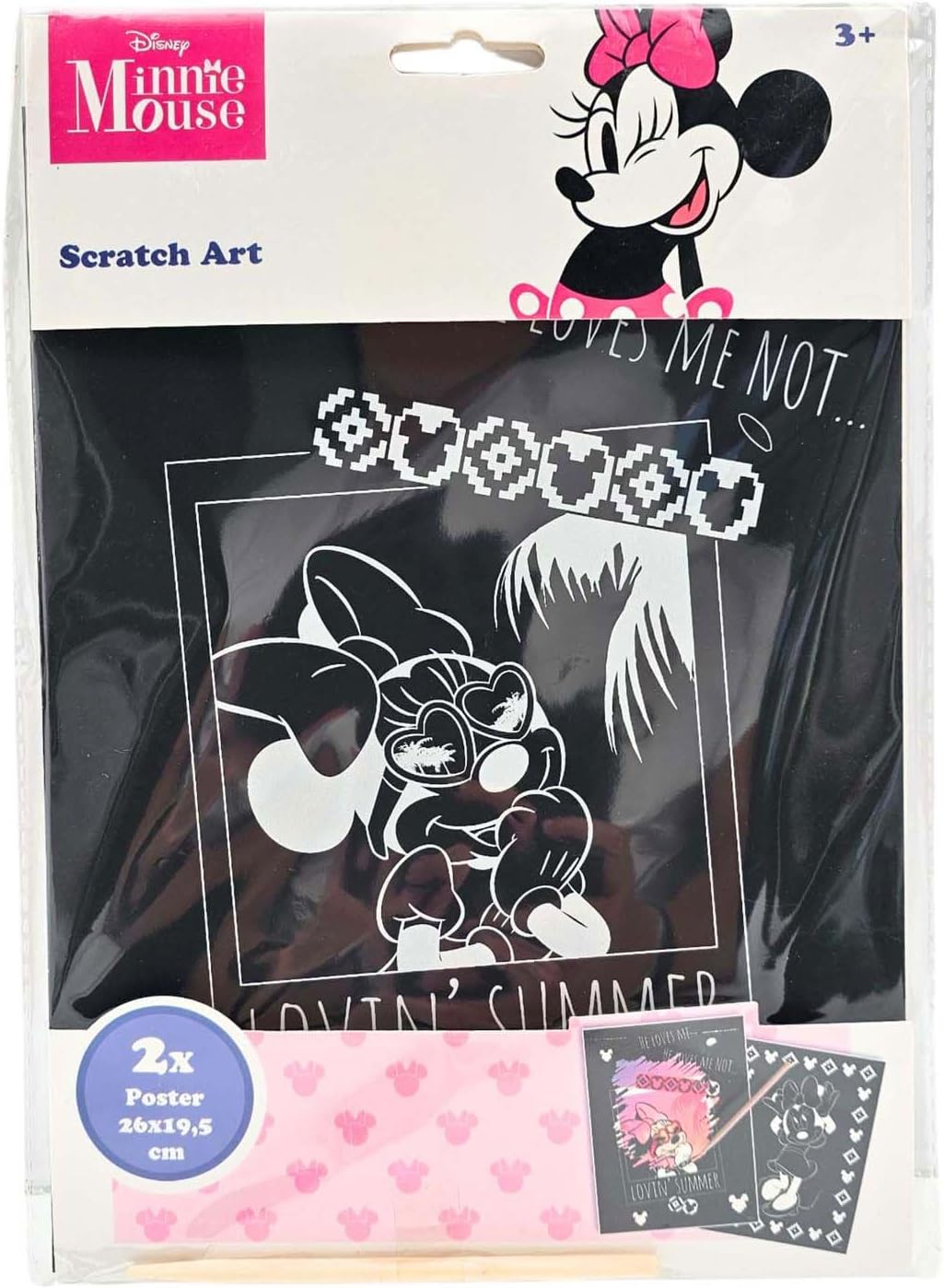 Minnie Mouse Scratch Art Set with Signs and Scrapers