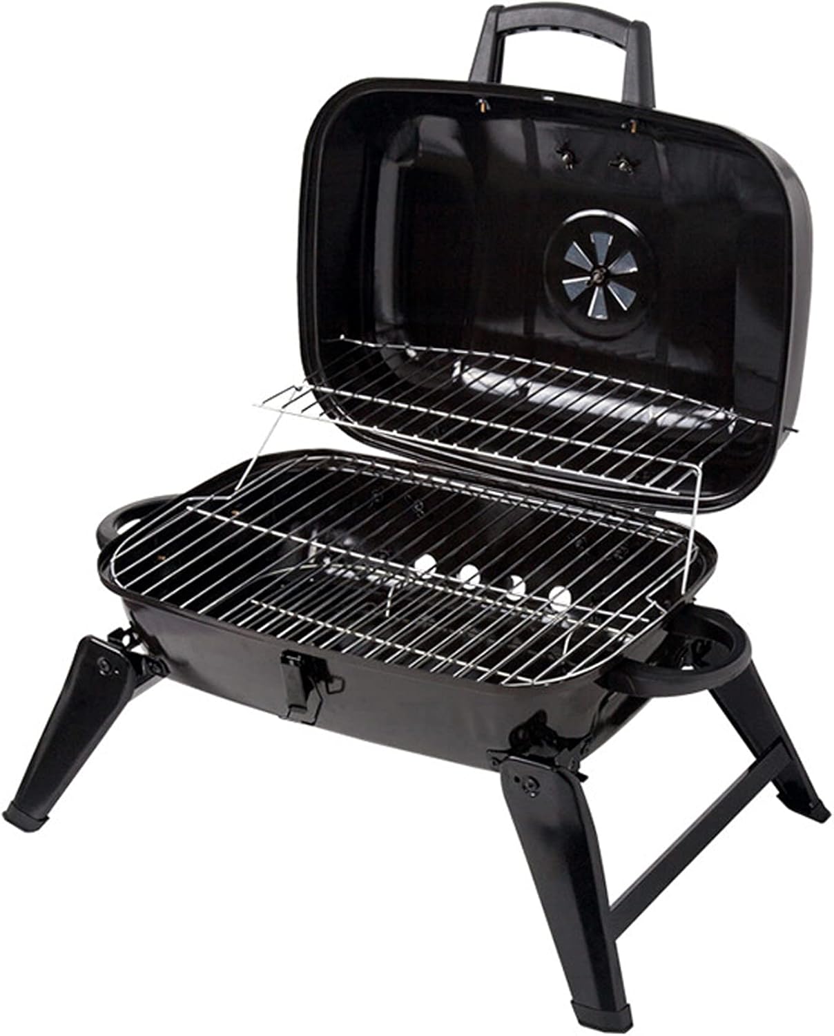 Portable Folding Camping Barbecue Rack, Charcoal Grill, Portable Grill BBQ with Lid Folding Tabletop Grills, Outdoor Cooking