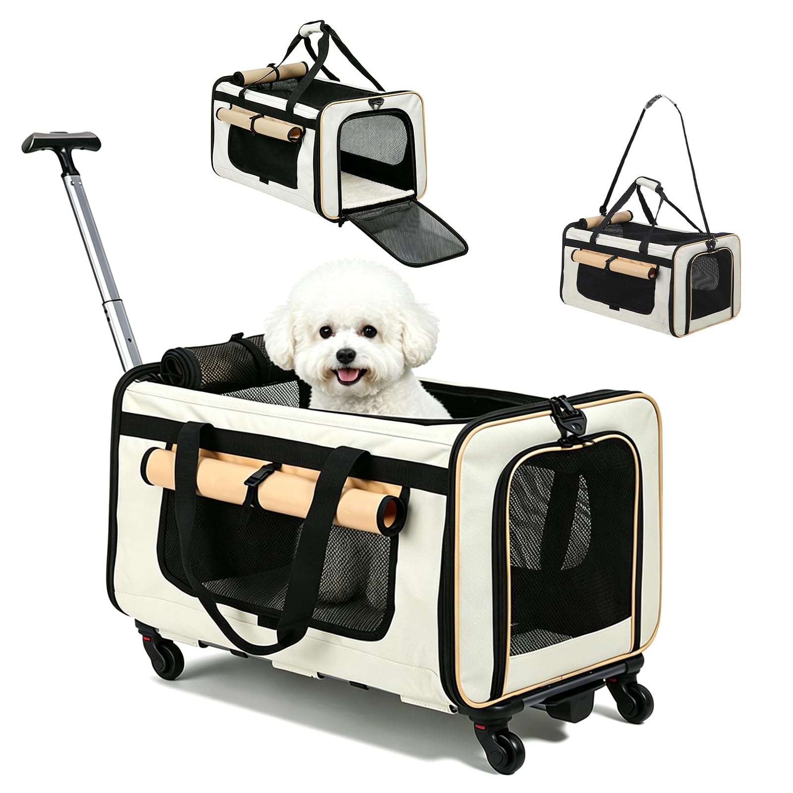 Sac de transport pour animaux en tissu oxford robuste avec fond renforcé