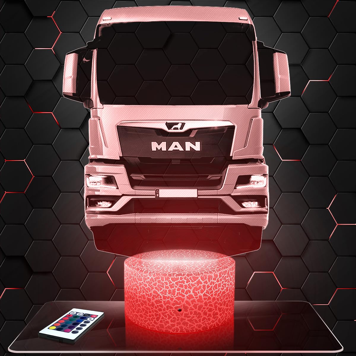 3D Lampe Illusion Optique LED Veilleuse Optiques Illusions Lampe De Nuit 7 Couleurs Tactile