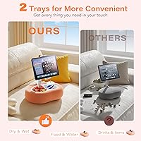 Vista 7 de Soporte de almohada para tableta Kindle con bandejas desmontables para iPad Tablet soporte para cama de 4 a 13 pulgadas teléfono/Kindle con funda