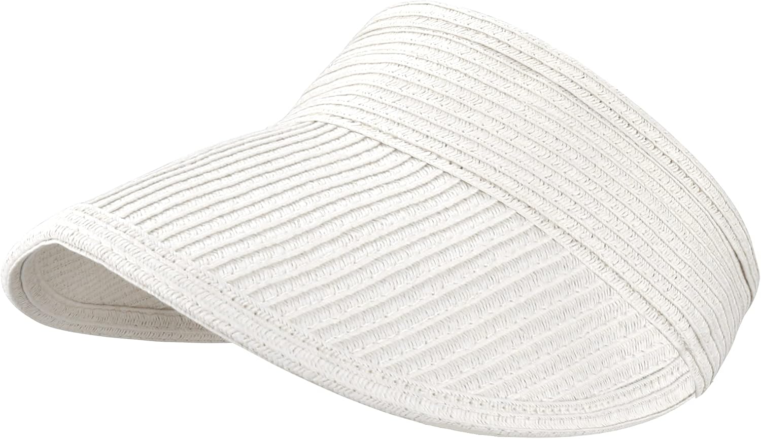 Hcimooy Cappelli con Visiera Parasole per Donna Cappello a Tesa Larga in  Paglia Arrotolabile a Coda di Cavallo Cappello Estivo da Spiaggia UV UPF  Ripiegabile Pieghevole da Viaggio lencicol Cappelli e cappellini