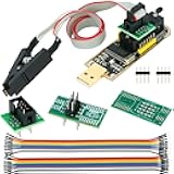 WWZMDIB CH341A EEPROM BIOS Programmer SPI I2C + SOIC8 SOP8 Clip + SOP8 SOP16 Conversion Plate for 24 25 Series Flash