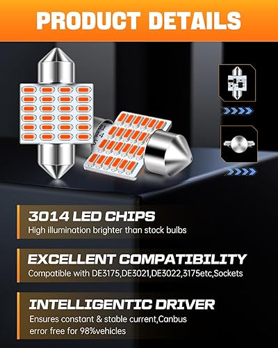 Miniatura 21 de LUYED Juego de chips 2 X 570 de luz súper brillante 3014 48-EX 569 578 211-2 212-2 focos LED para luz de domo, blanco xenón