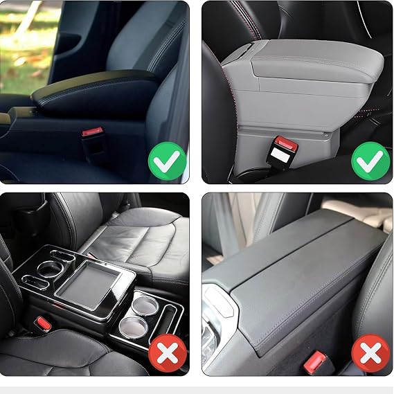 Car Center Console Pad for Hyundai i40 Hatchback 2011-2019 2020 2021 2022 2023 2024 2025, Leather Center Console Armrest Protector Cover with 2 Storage Bags, Car Accessories,Red