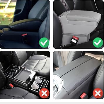 Car Center Console Pad for Hyundai i40 Hatchback 2011-2019 2020 2021 2022 2023 2024 2025, Leather Center Console Armrest Protector Cover with 2 Storage Bags, Car Accessories,Red