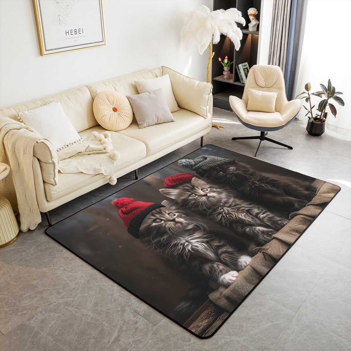 Tapis contemporain en polypropylène haute qualité ultra résistant